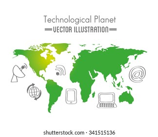 earth planet concept design, vector illustration eps10 graphic 