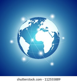 Earth planet - concept of global communication
