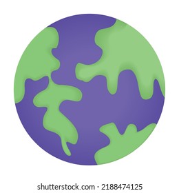 earth planet design over white