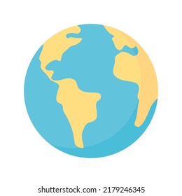 Earth. Planet. Flat vector illustration.