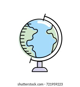 earth planet global map of desk
