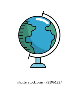earth planet global map of desk