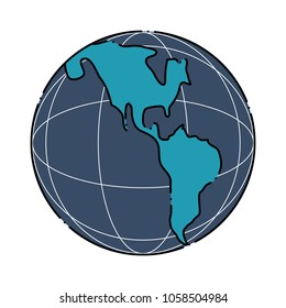 earth planet globe icon 