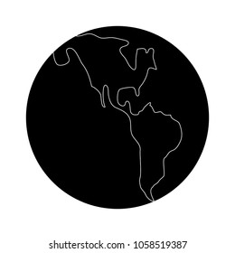 earth planet globe icon 