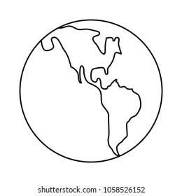 earth planet globe icon 