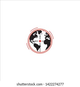 earth planet globe logo design