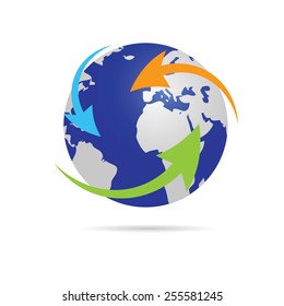 earth planet globe vector