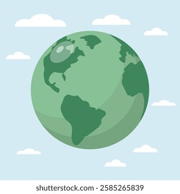 earth planet green blue  with sky and cloud white, 2 aprile, travel, nature world