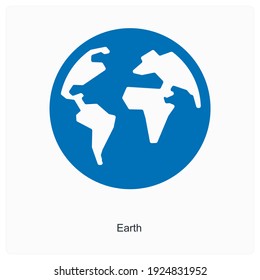 Concepto de icono de la Tierra o del planeta