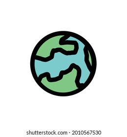 Earth planet symbol, eps10