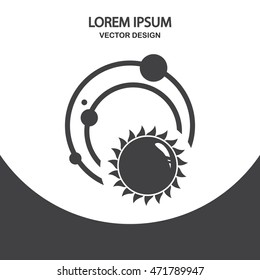 Earth planet icon on the background