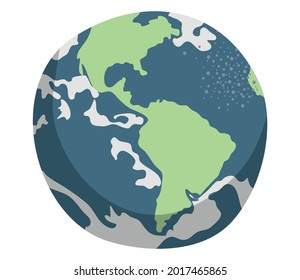earth planet icon on white background