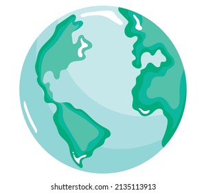 earth planet icon on white background
