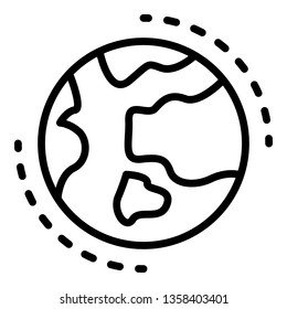 Earth planet icon. Outline earth planet vector icon for web design isolated on white background