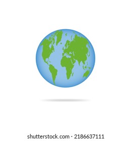 Vector de iconos del planeta Tierra. 3d planeta tierra. Iilustración para banner web, web y aplicaciones, infografía.