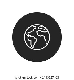 Earth planet icon vector. Simple earth planet sign in modern design style for web site and mobile app. EPS10