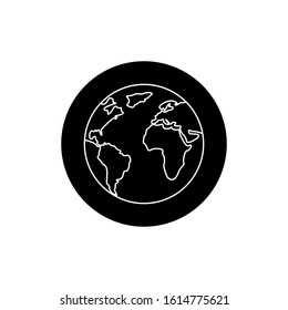 Earth planet icon vector. Simple earth planet sign in modern design style for web site and mobile app. Vector illustration. EPS10