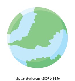 earth planet illustration over white