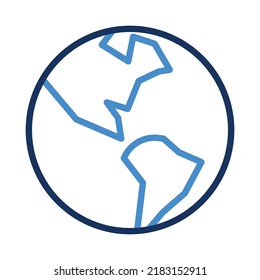 Earth planet Isolated Vector icon which can easily modify or edit

