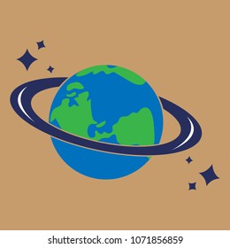 Earth planet logo