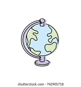 earth planet map desk object