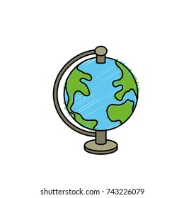 earth planet map desk object
