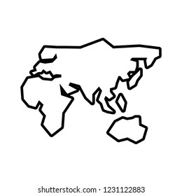 earth planet map icon