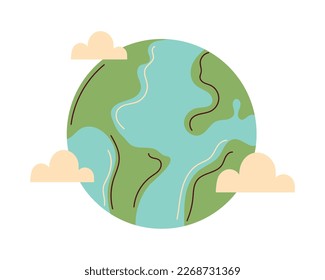 earth planet map icon isolated