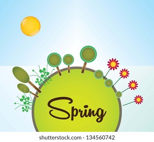 Earth, planet and nature icons colorful concepts. Vector illustration