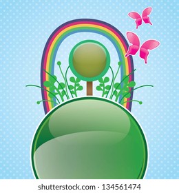 Earth, planet and nature icons colorful concepts. Vector illustration