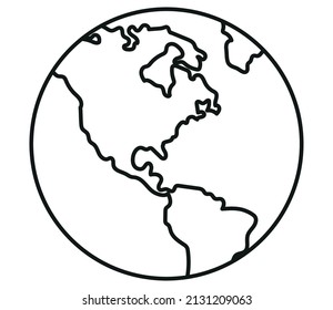 earth planet on white background