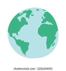 Icono plano de la protección del planeta Tierra Día Internacional de la Tierra. Ilustración del vector