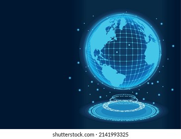 earth planet realistic tech poster