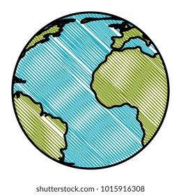 earth planet school icon vector illustration design