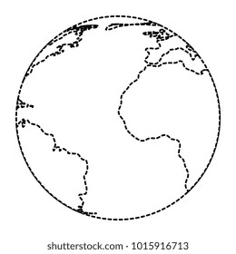 earth planet school icon vector illustration design