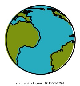 earth planet school icon vector illustration design