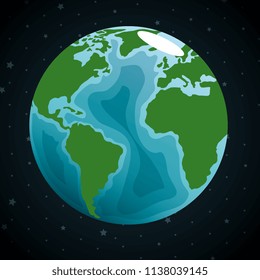 earth planet in the space