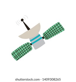 Earth Planet, Space, Cosmos Theme Design Element Cartoon Vector Illustration