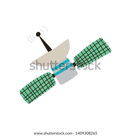 Earth Planet, Space, Cosmos Theme Design Element Cartoon Vector Illustration
