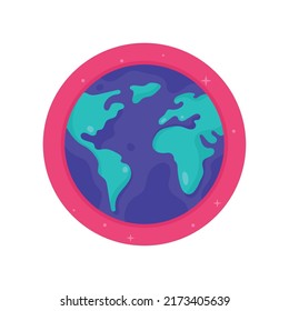 earth planet space outer sticker