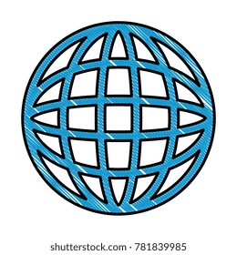earth planet sphere icon