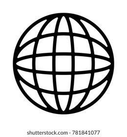 earth planet sphere icon