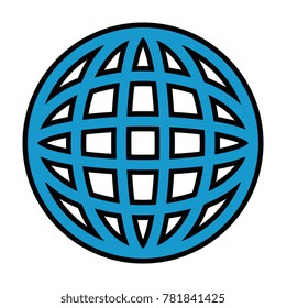 earth planet sphere icon
