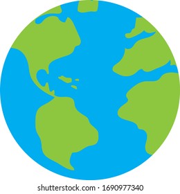 Earth Planet Vektorillustration Design (Blau und Grün)