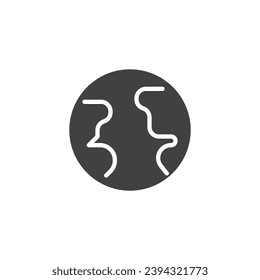 Earth planet vector icon. filled flat sign for mobile concept and web design. Earth globe glyph icon. Symbol, logo illustration. Vector graphics