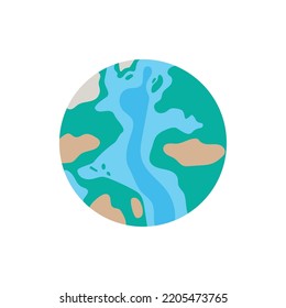 Imagen aislada del vector del planeta Tierra