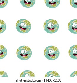 Earth Planet Vector Pattern