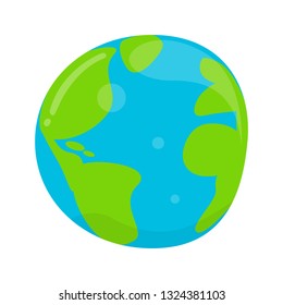 Earth planet in a water drop. Vector illustration design