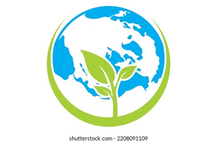 earth with plant seeds inspiration for icons, logos and banners