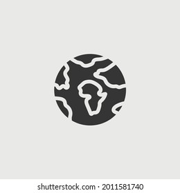 earth plant vector icon globe